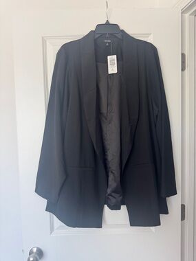 torrid Black Open-Front Draped Blazer